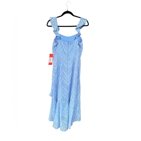 NWT Monique Lhuillier Baby Blue Lace Summer Midi Dress Size 8 MSRP $495 Formal - Picture 6 of 11